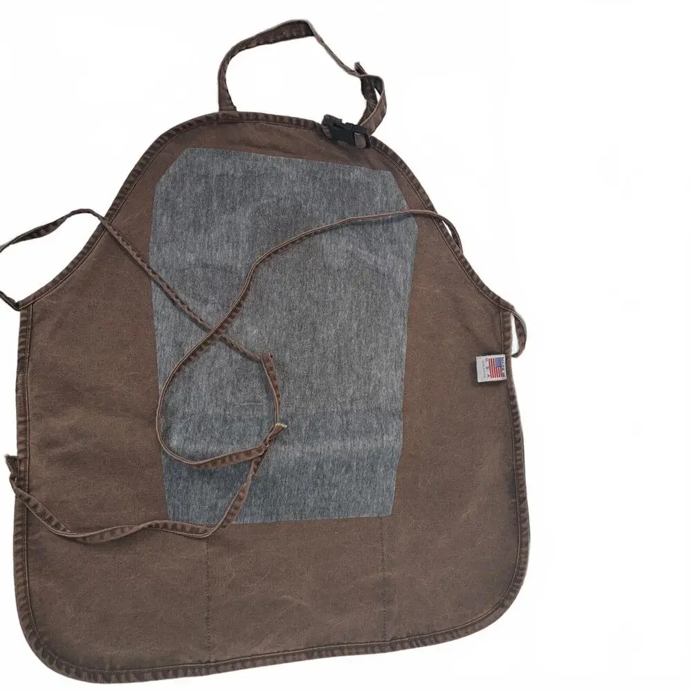 Classic Wall Drug Cowboy‎ Brown Canvas Apron  Made in the USA Pre Owned